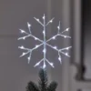 LED Schneeflocken Baumspitze Weihnachtsbaumdeko weiß