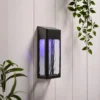 LED Solar Wandleuchte aus Glas schwarz