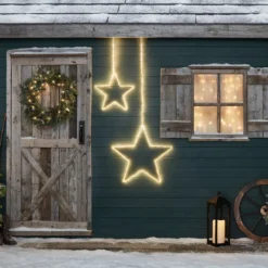 LED Stern Duo Weihnachtsbeleuchtung außen