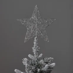 LED-Stern Weihnachtsbaumspitze silber