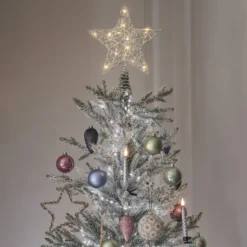 LED-Stern Weihnachtsbaumspitze silber