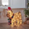 LED Weihnachtsfigur außen Bulldogge