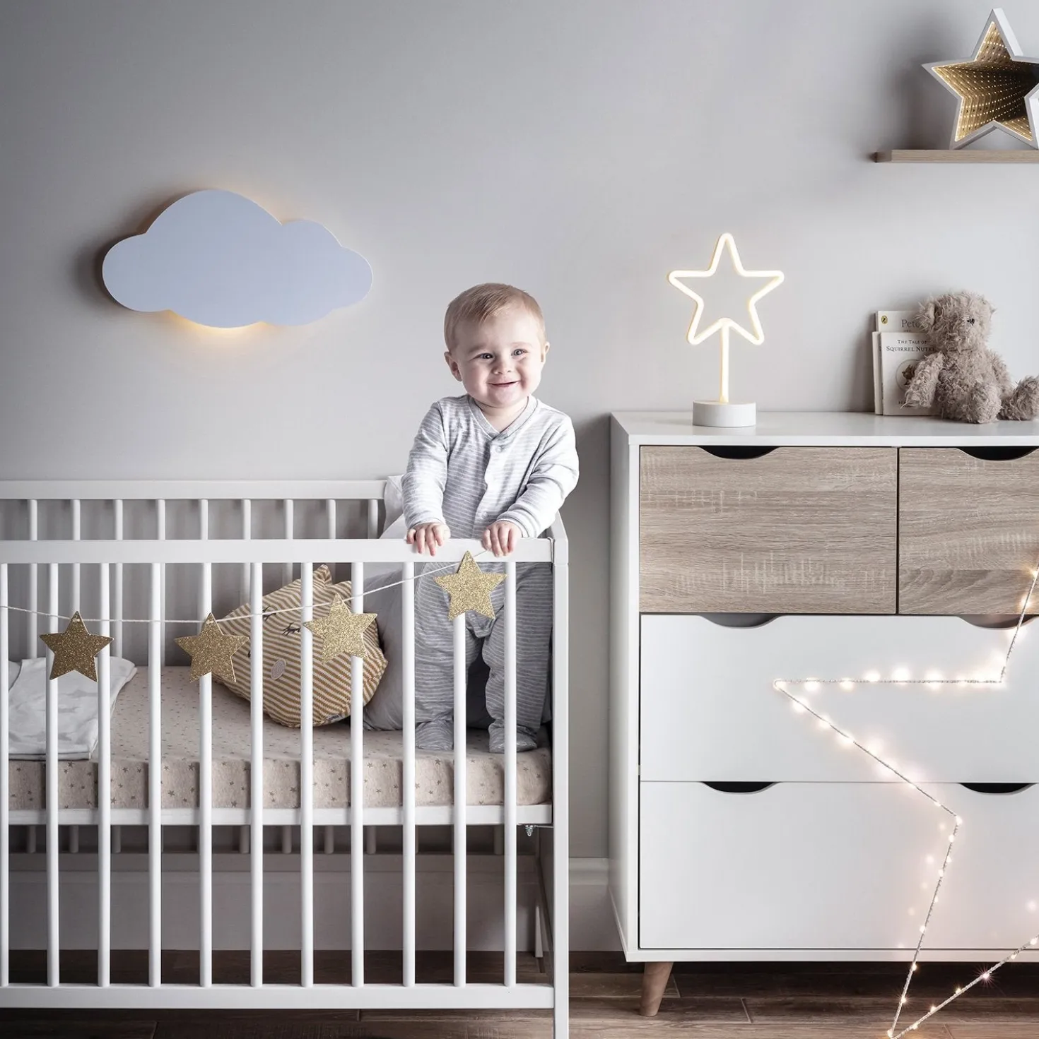 LED Wolke Nachtlicht Batterie mit Fernbedienung
