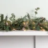 2m Beeren und Tannenzapfen Weihnachtsgirlande mit Beleuchtung