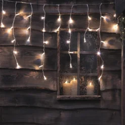 2m Bicolor LED Eiszapfen Lichterkette