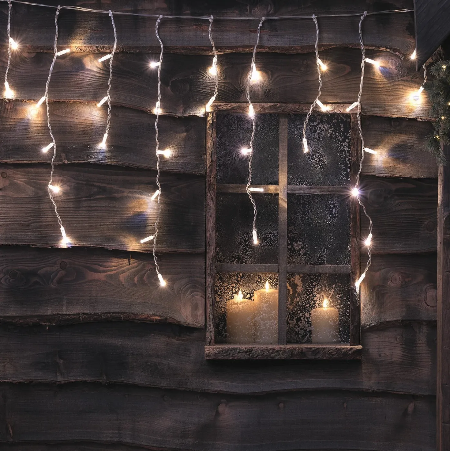 2m Bicolor LED Eiszapfen Lichterkette