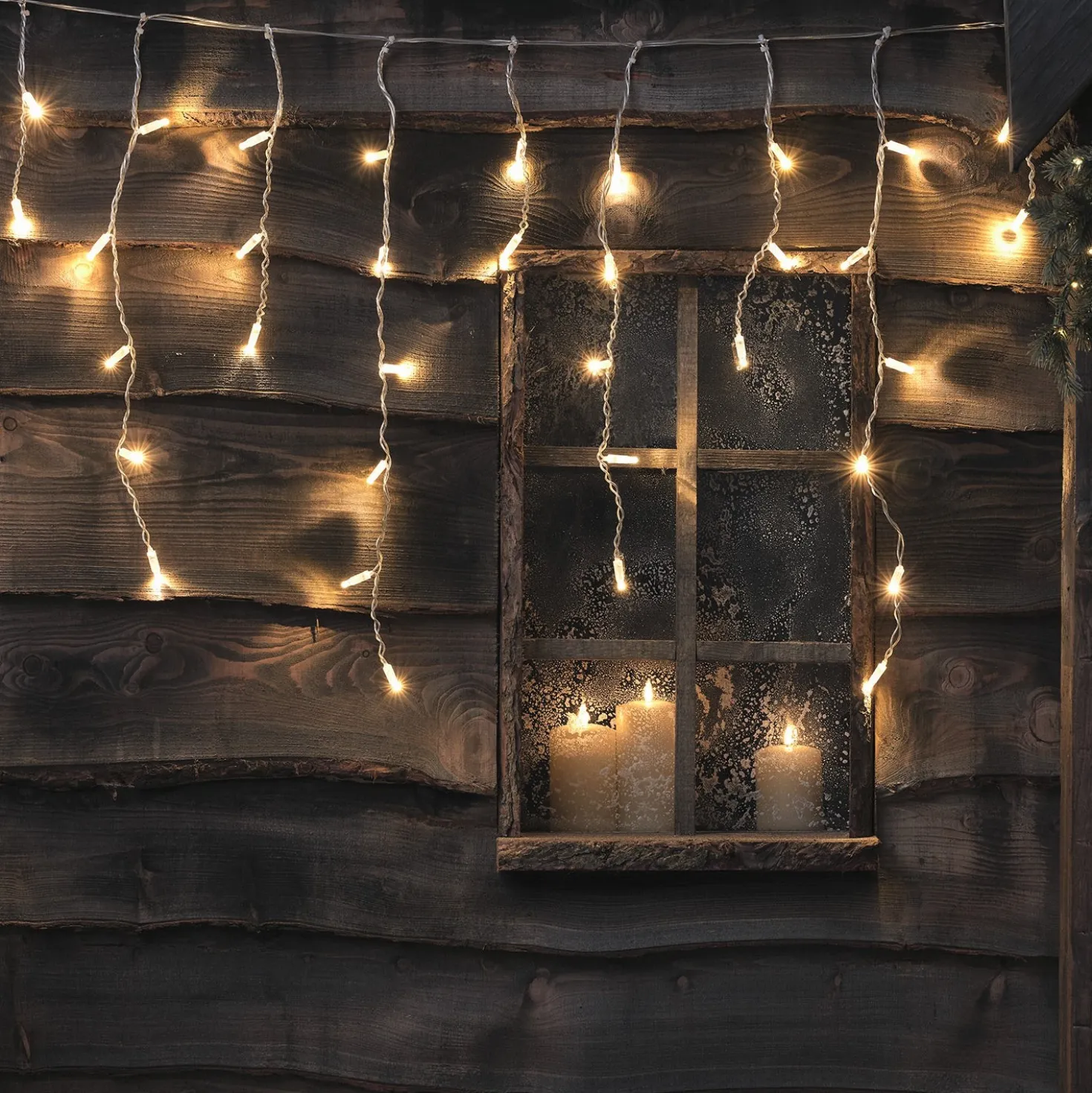 2m Bicolor LED Eiszapfen Lichterkette