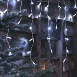 2m Bicolor LED Eiszapfen Lichterkette