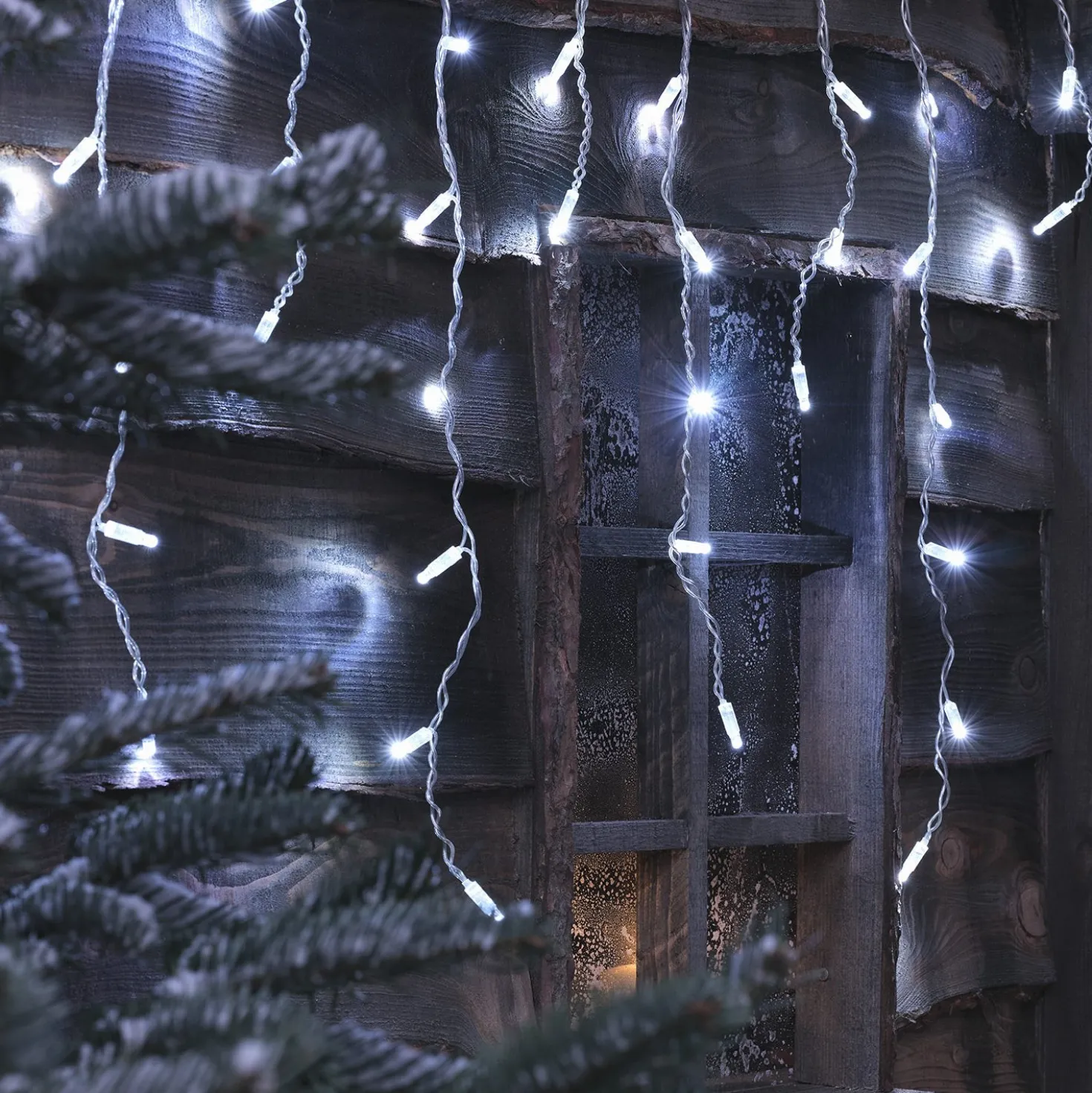 2m Bicolor LED Eiszapfen Lichterkette