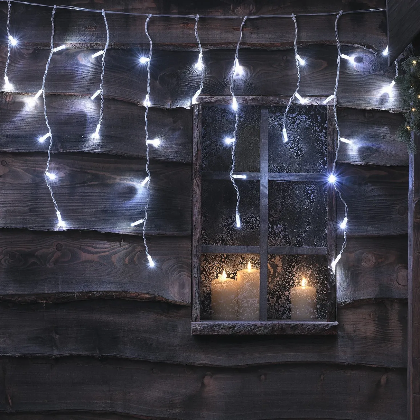 2m Bicolor LED Eiszapfen Lichterkette