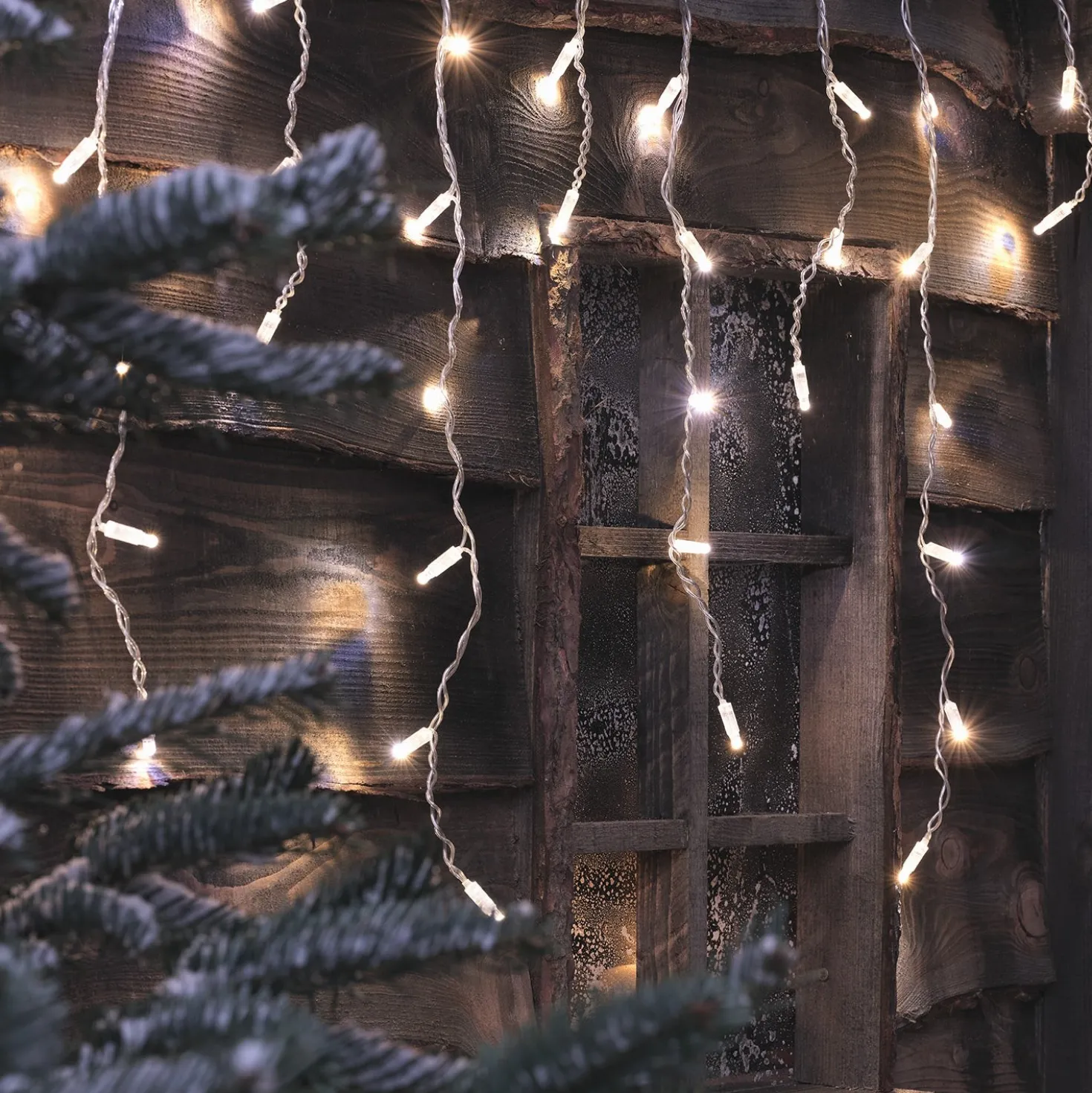 2m Bicolor LED Eiszapfen Lichterkette