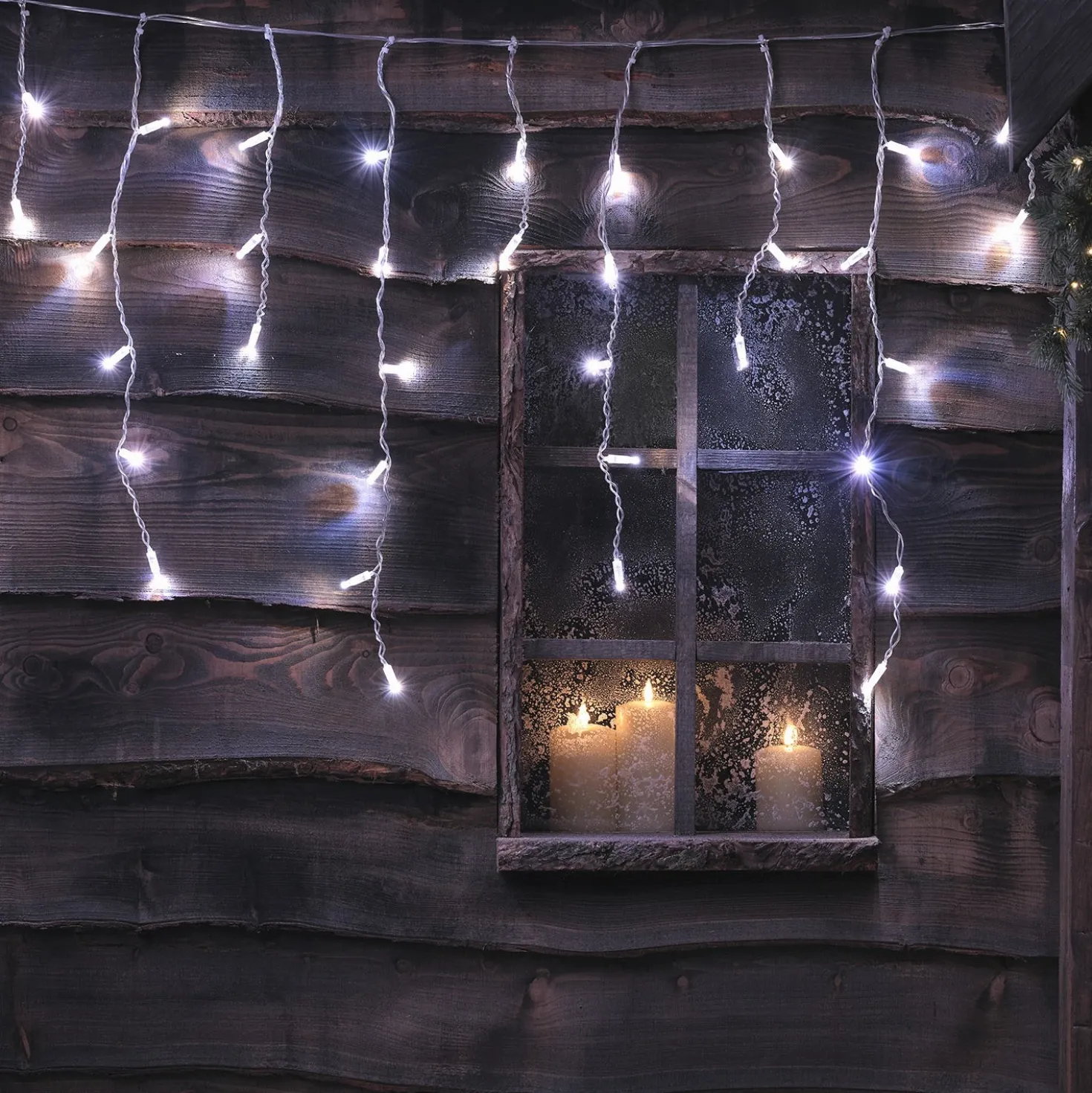 2m Bicolor LED Eiszapfen Lichterkette
