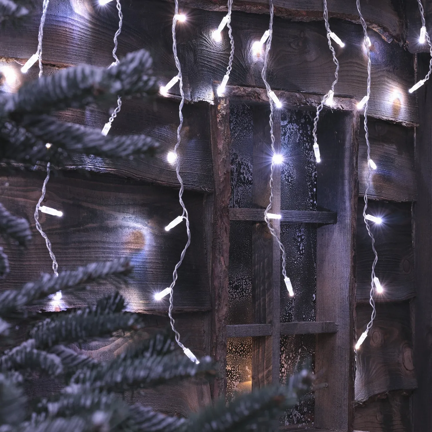 2m Bicolor LED Eiszapfen Lichterkette