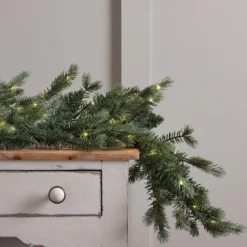 1,5m Bicolor LED Weihnachtsgirlande Tannenzweige