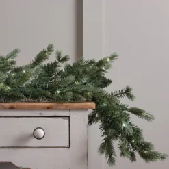 1,5m Bicolor LED Weihnachtsgirlande Tannenzweige