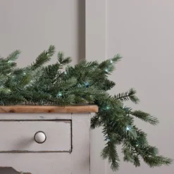 1,5m Bicolor LED Weihnachtsgirlande Tannenzweige