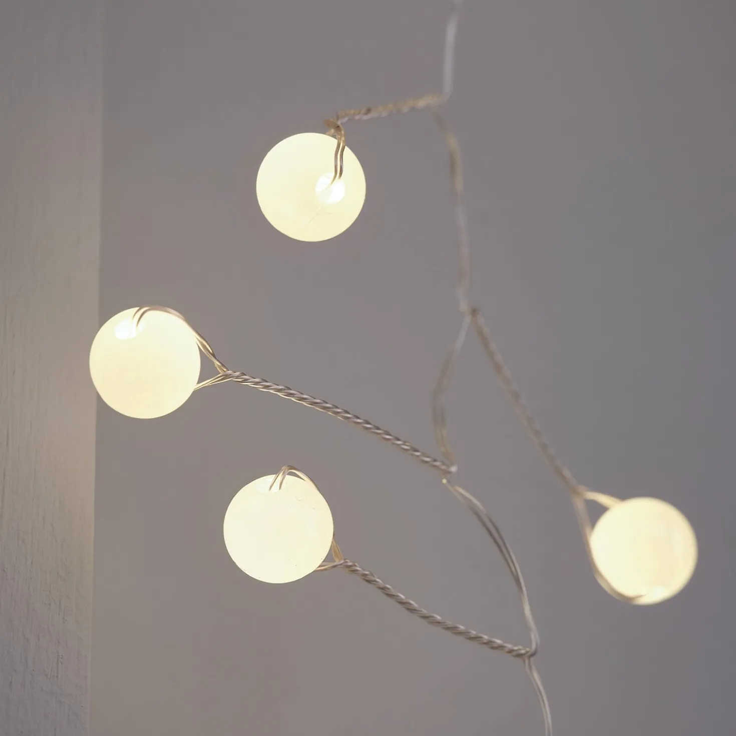 1,5m Cluster Micro Lichterkette Kugeln
