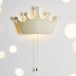Metall Krone Lampe in Gold