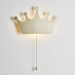 Metall Krone Lampe in Gold