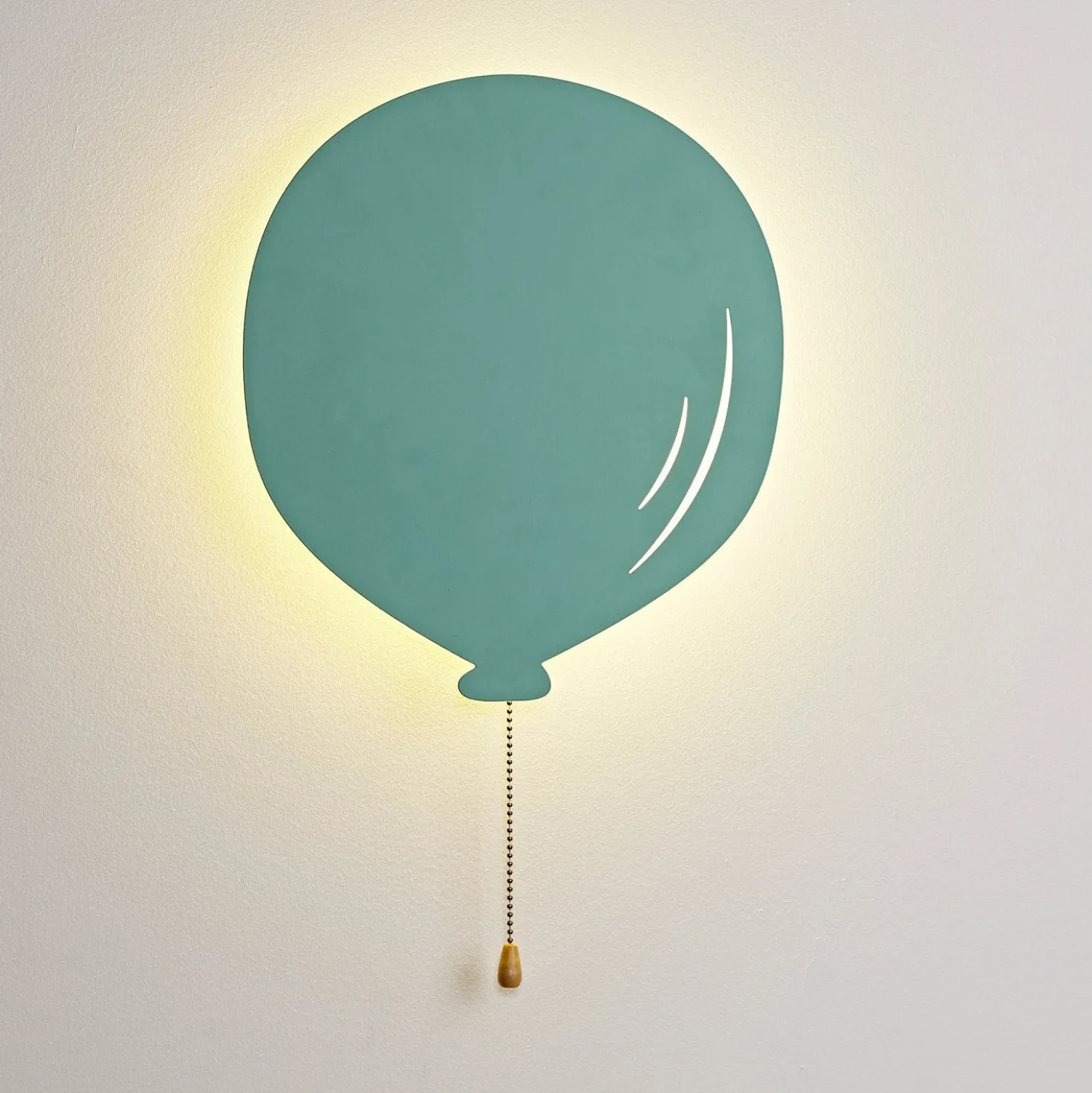 Metall Luftballon Lampe türkis