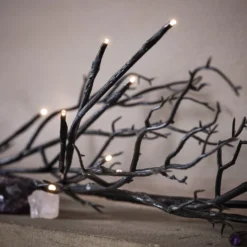 1,5m Halloweendeko Girlande schwarze Äste mit Beleuchtung