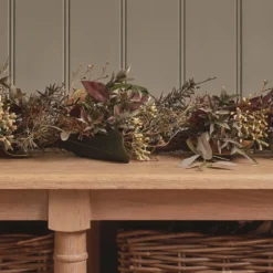 2m Herbst- und Wintergirlande mit Beleuchtung