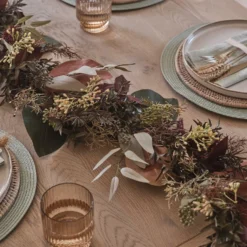 2m Herbst- und Wintergirlande mit Beleuchtung
