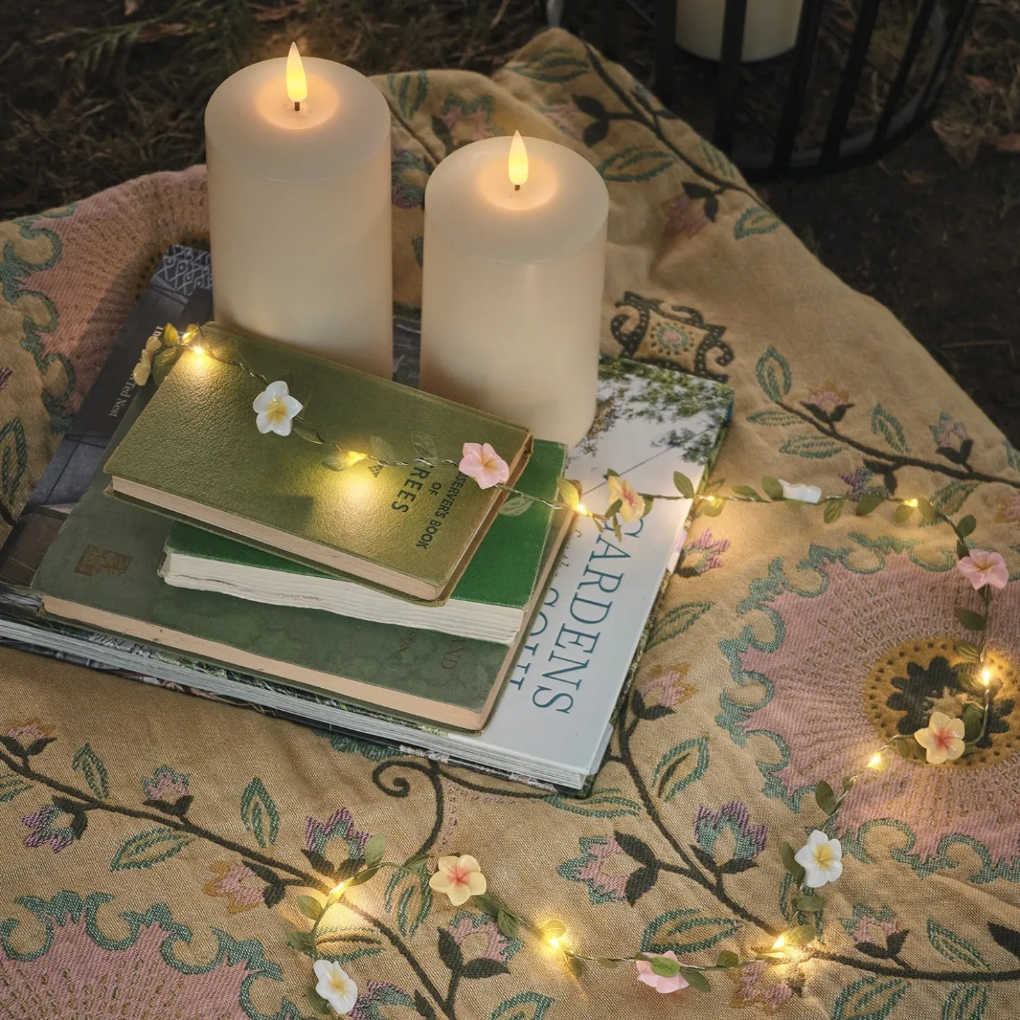 Mikro LED-Lichterkette mit Feldblumen