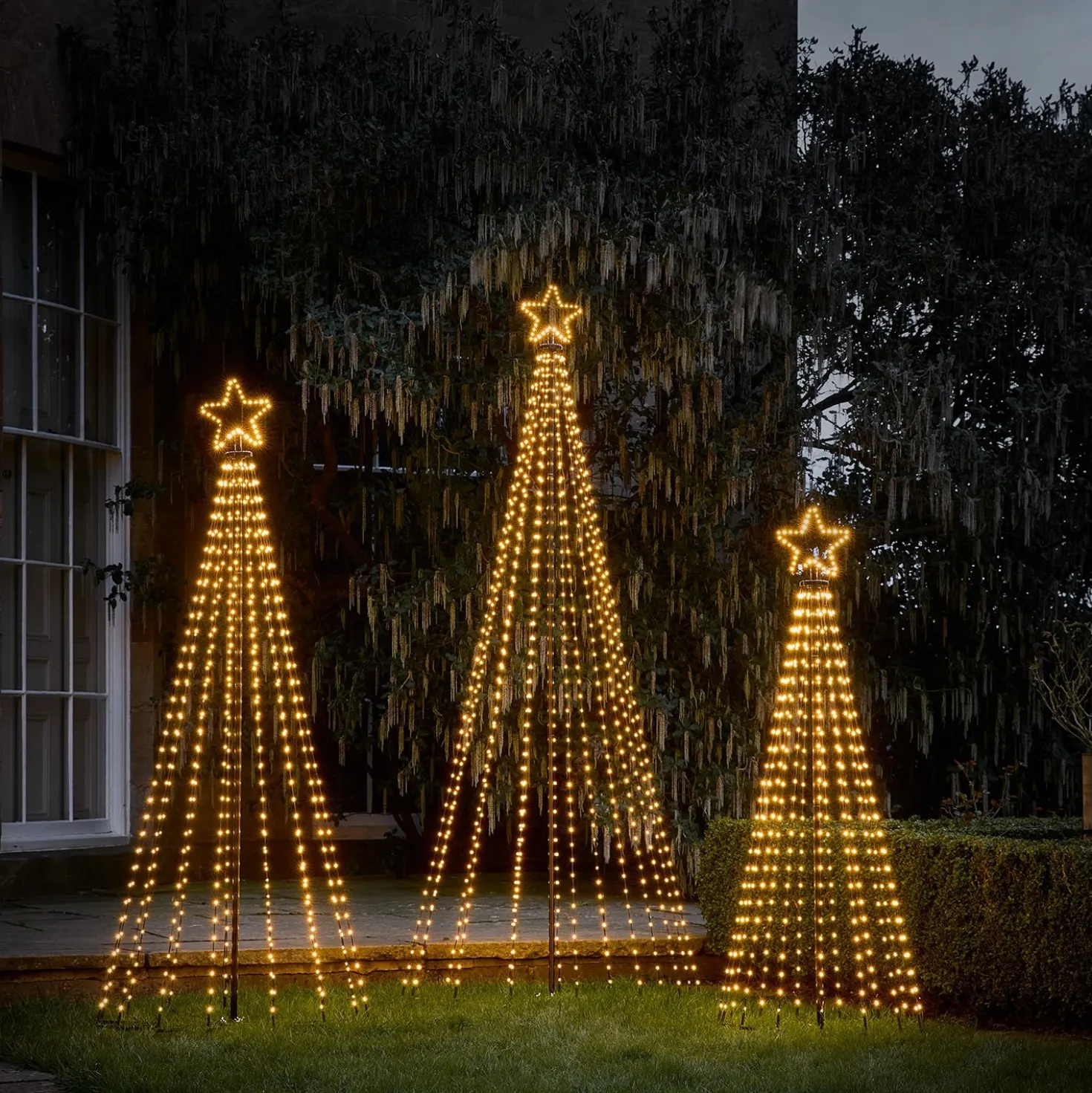 2,4m LED Baum Weihnachtsdeko außen warmweiß