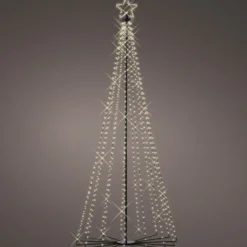 2,4m LED Baum Weihnachtsdeko außen warmweiß