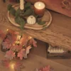 2,5 m LED-Herbstgirlande mit Ahornblättern & Timer Braun