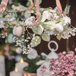 1.5m Micro LED Girlande Ostereier und Gänseblümchen