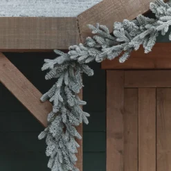 2,5m verschneite Outdoor-Girlande mit Beleuchtung
