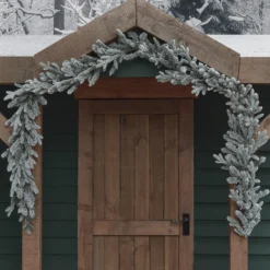 2,5m verschneite Outdoor-Girlande mit Beleuchtung