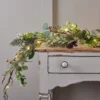 1,5m Weihnachtsgirlande goldene Beeren mit Micro Lichterkette