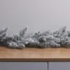 1,5m Weihnachtsgirlande mit Schnee beleuchtet