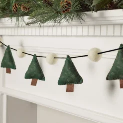1,3m Weihnachtsgirlande Tannenbäume aus Filz