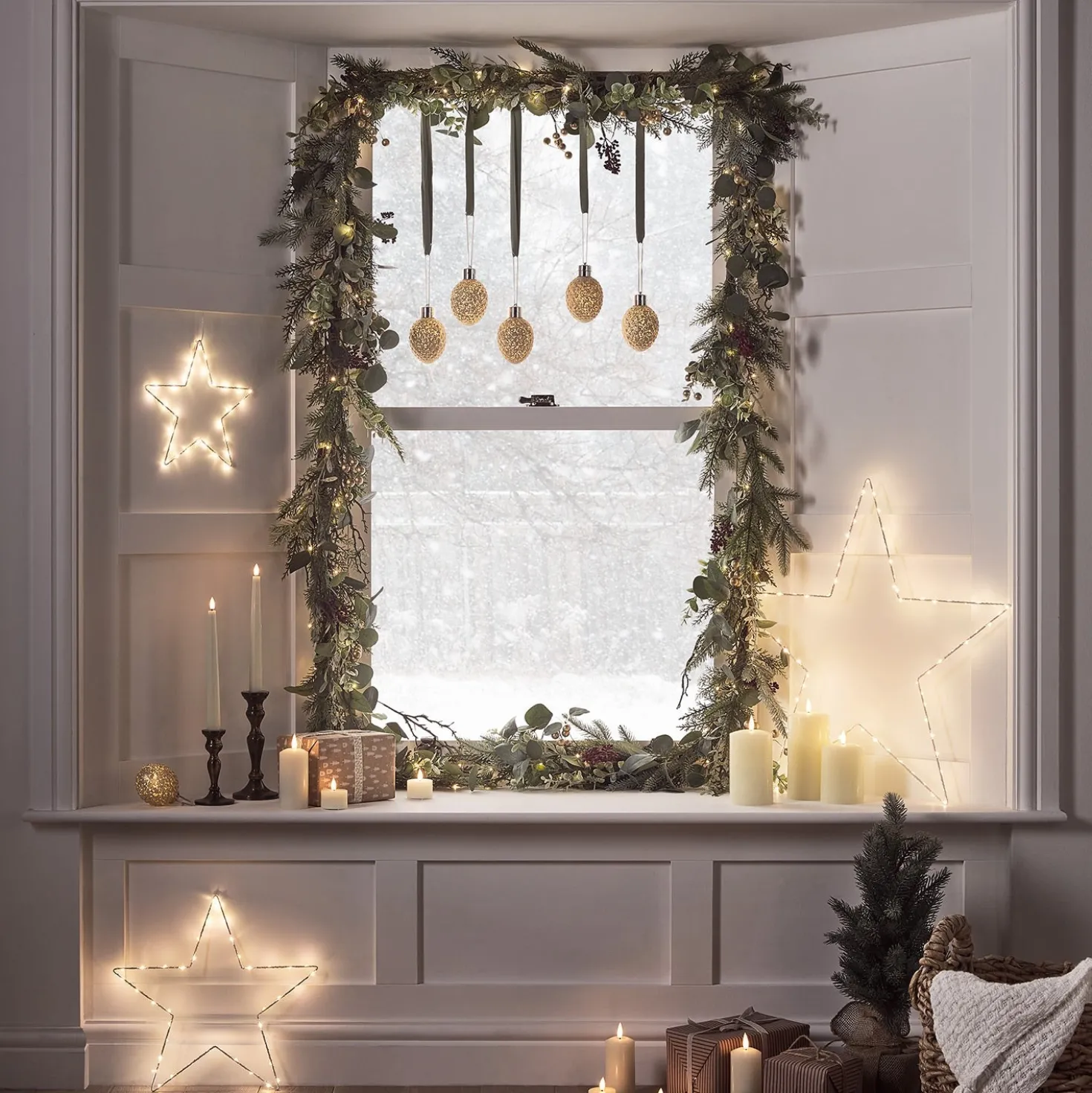 Osby LED Stern Fensterdeko Trio Batteriebetrieb