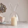 Osterhasen Glasglocke und TruGlow® Kerze