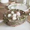 Osternest mit Eiern Osterdeko