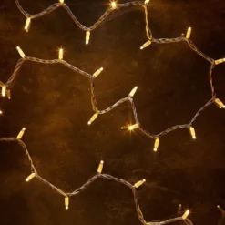 Pro Connect IP67, 10m 100er LED Lichterkette gold warmweiß koppelbar weißes Kabel
