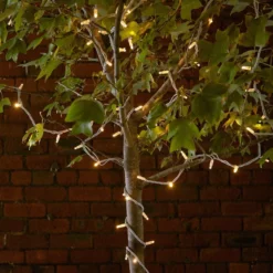 Pro Connect IP67, 10m 100er LED Lichterkette gold warmweiß koppelbar weißes Kabel