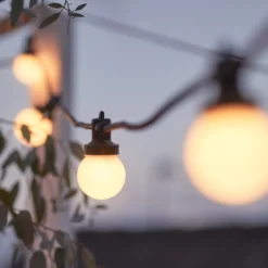 Pro Connect IP67, 5m 10er Party Lichterkette warmweiß koppelbar schwarzes Kabel