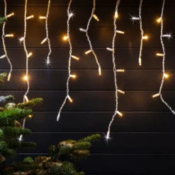 Pro Connect 4m 200er glitzernde LED Eiszapfen-Lichterkette IP67