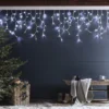 Pro Connect 38m 1900er LED Eiszapfen Lichterkette weiß koppelbar weißes Kabel IP67