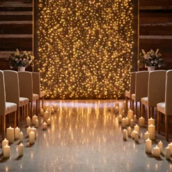 Pro Connect 5 m 50er LED-Lichterkette mit Twinkle-Effekt, warmweiß – Schwarz