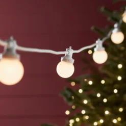 Pro Connect 5m 10er Party Lichterkette warmweiß koppelbar weißes Kabel