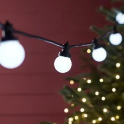 Pro Connect 5m 10er Party Lichterkette weiß koppelbar schwarzes Kabel