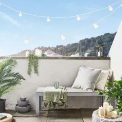 Pro Connect 25m 50er Party Lichterkette warmweiß koppelbar weißes Kabel