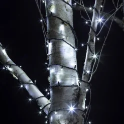 Pro connect von 45m 450er LED Lichterkette weiß koppelbar schwarzes Kabel